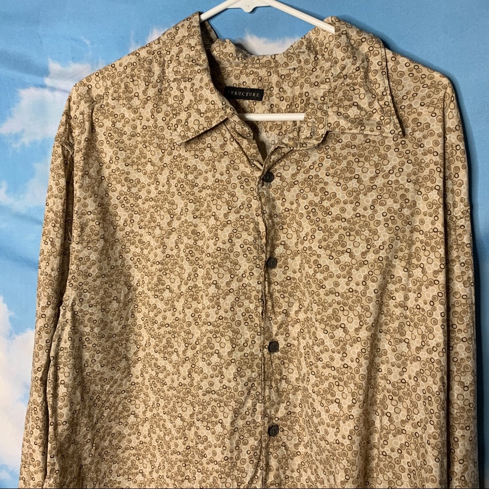 Structure- Light Brown Button Down Shirt - image 3